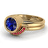 Bezel Sapphire Bridal Set - Emerson No. 58